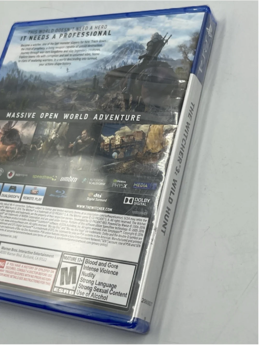 The Witcher 3: Wild Hunt Sony PlayStation 4 Detailed World Map BRAND NEW SEALED